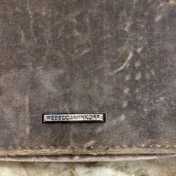 Rebecca Minkoff  Chevron Quilted Crossbody Bag Gray Removable Strap Clutch
C - Picture 6 of 13